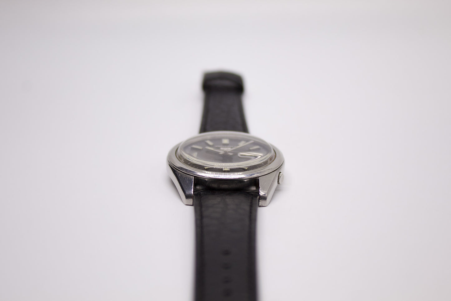 1969 Seiko 5 Automatic Gray Sunburst Dial Men's Wrist-Watch