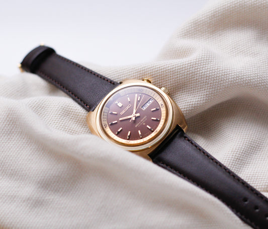 [Serviced] 1972 Seiko Bell-Matic Chocolate Brown Dial Men's Wrist-Watch
