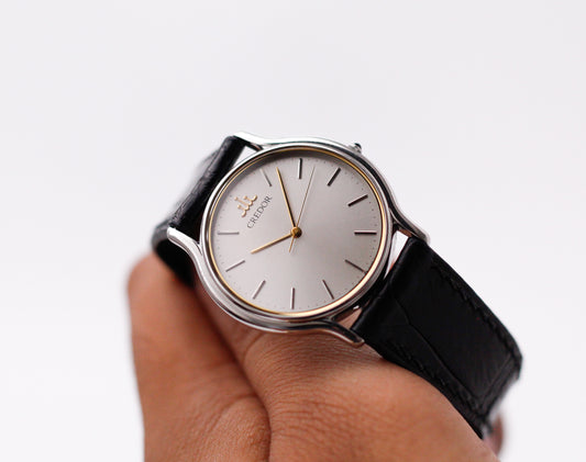 [Near Mint] 1999 Credor Quartz Radiant Silver Sunburst Dial Men's Wrist-Watch