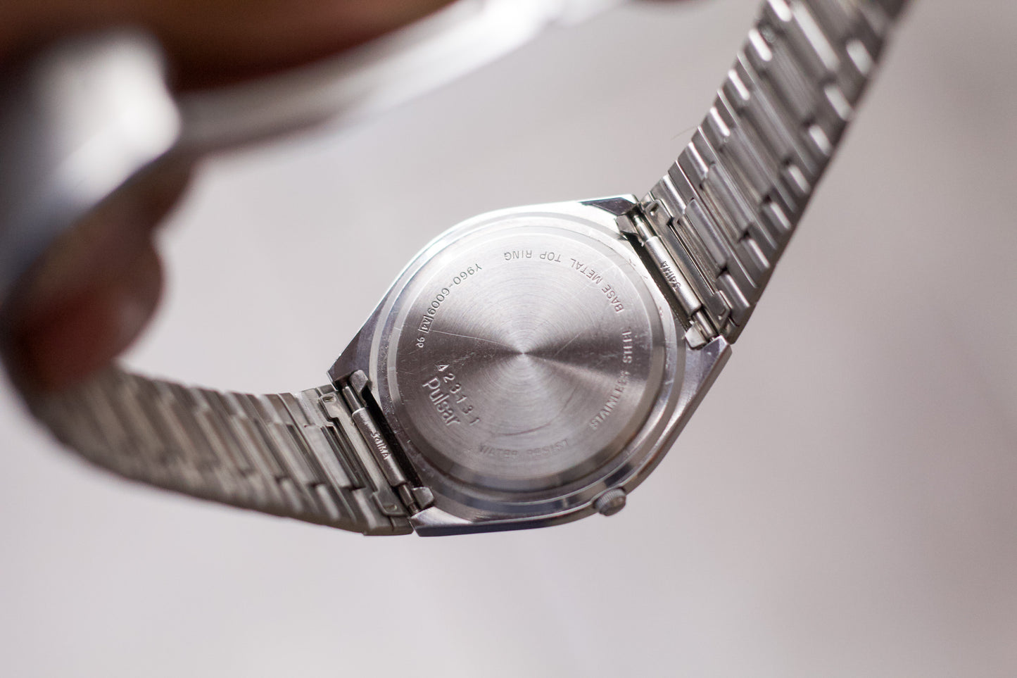 [Near Mint] 1984 Pulsar Ana-Digi Matte White Dial Men's Wrist-Watch