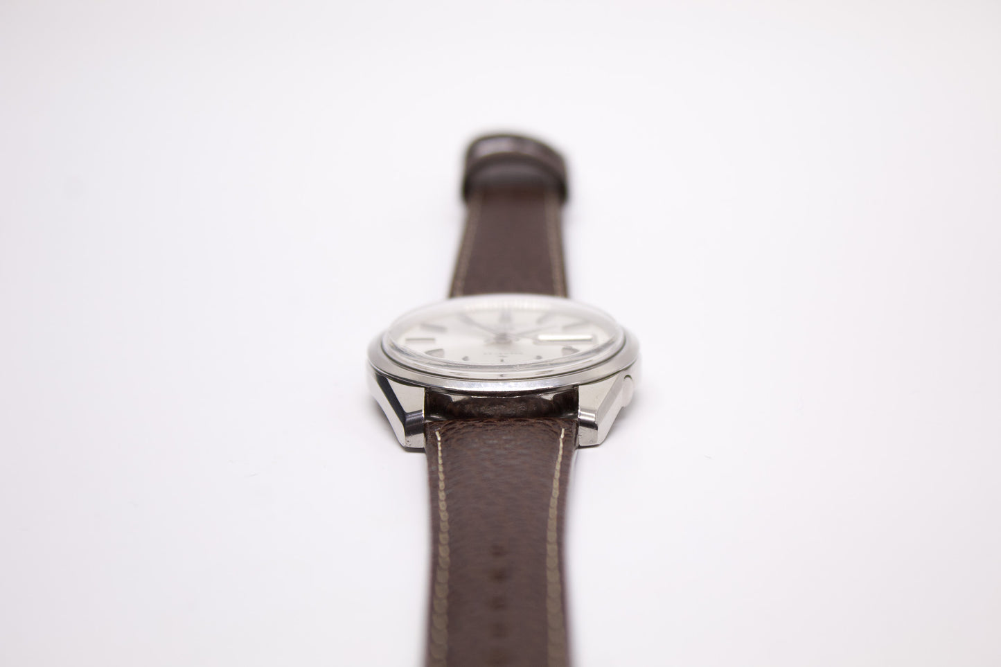 [Serviced] 1968 Seiko 5 Silver Sunburst Dial Men's Wrist-Watch