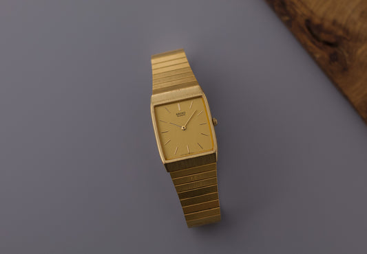 1985 Seiko Quartz Golden Tank Style Men's Wrist-Watch