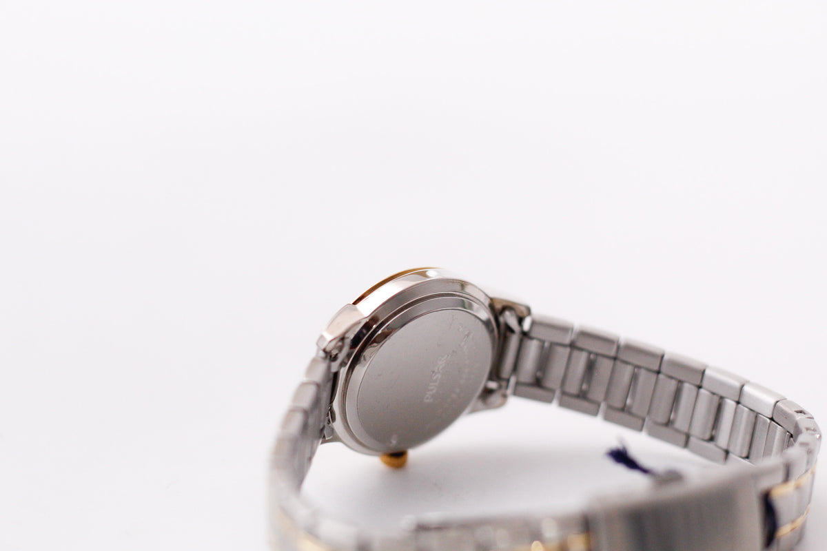 [Mint] 1995 Pulsar Quartz Railroad Dial Two Tone Case Ladies' Wrist Watch