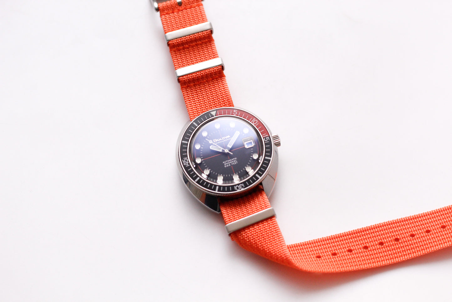Brilliant Tangerine Orange Nylon Strap 20MM