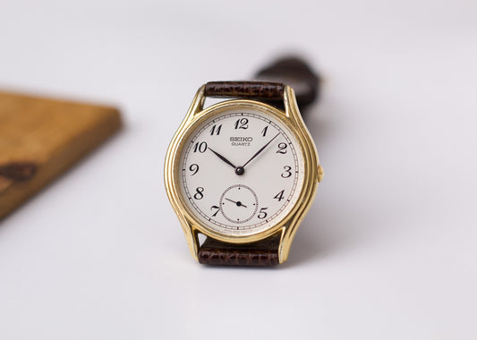 1982 Seiko Quartz Breguet Numeral White Dial Men's Wrist-Watch