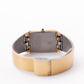 1986 Pulsar Quartz Inky Black Dial Golden Tank Men's Wrist-Watch