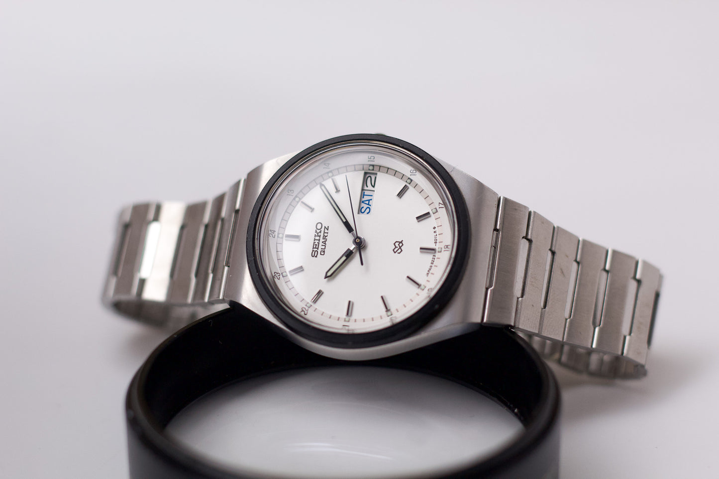 1979 Seiko SQ Stark White Dial Men's Wrist-Watch