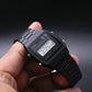 1991 Pulsar Quartz Alarm-Chronograph PVD Black Case Men's Wrist-Watch