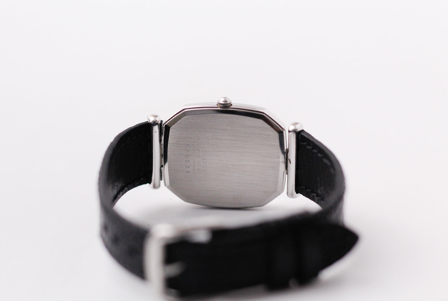1980 Seiko Quartz Octagon Stark White Roman Dial Men's Wrist-Watch