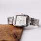 1981 Seiko Quartz Straight Grain Silver Dial Two Tone Case Men's Wrist-Watch