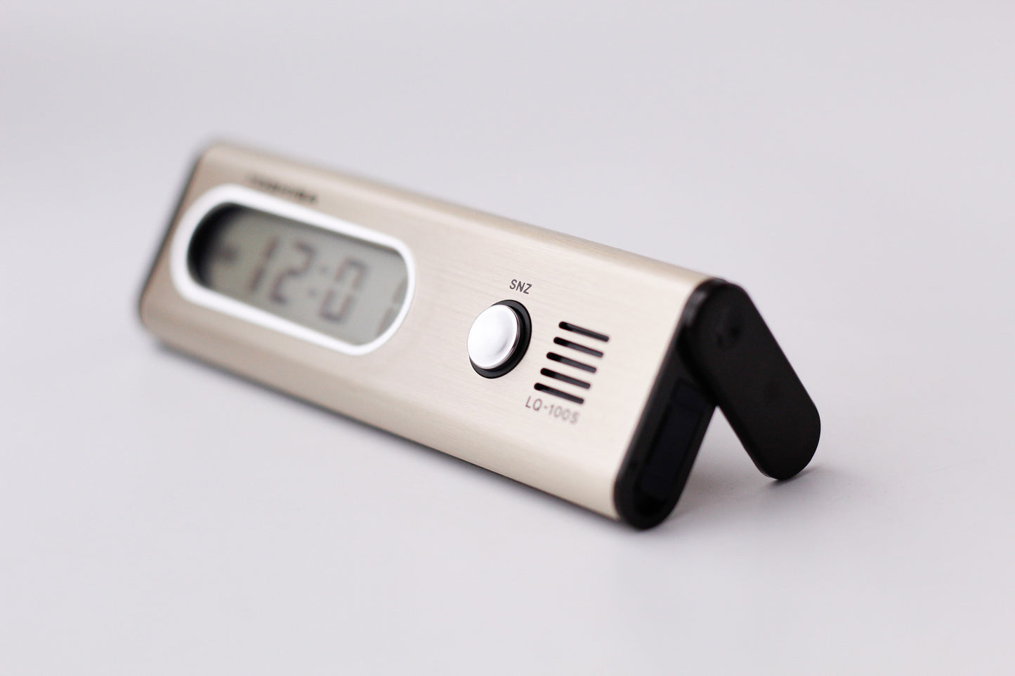 [New Old Stock] 1990s Toshiba Quartz Travel Alarm-Clock Full-Set