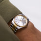 1991 Seiko 'Baby Date-Just' Silver Sunburst Men's Two Tone Wrist-Watch