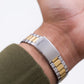 1991 Seiko 'Baby Date-Just' Silver Sunburst Men's Two Tone Wrist-Watch