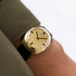 [Serviced] 1970s Bulova Mechanical Golden Birch Bark Textured Dial Men's Wrist-Watch