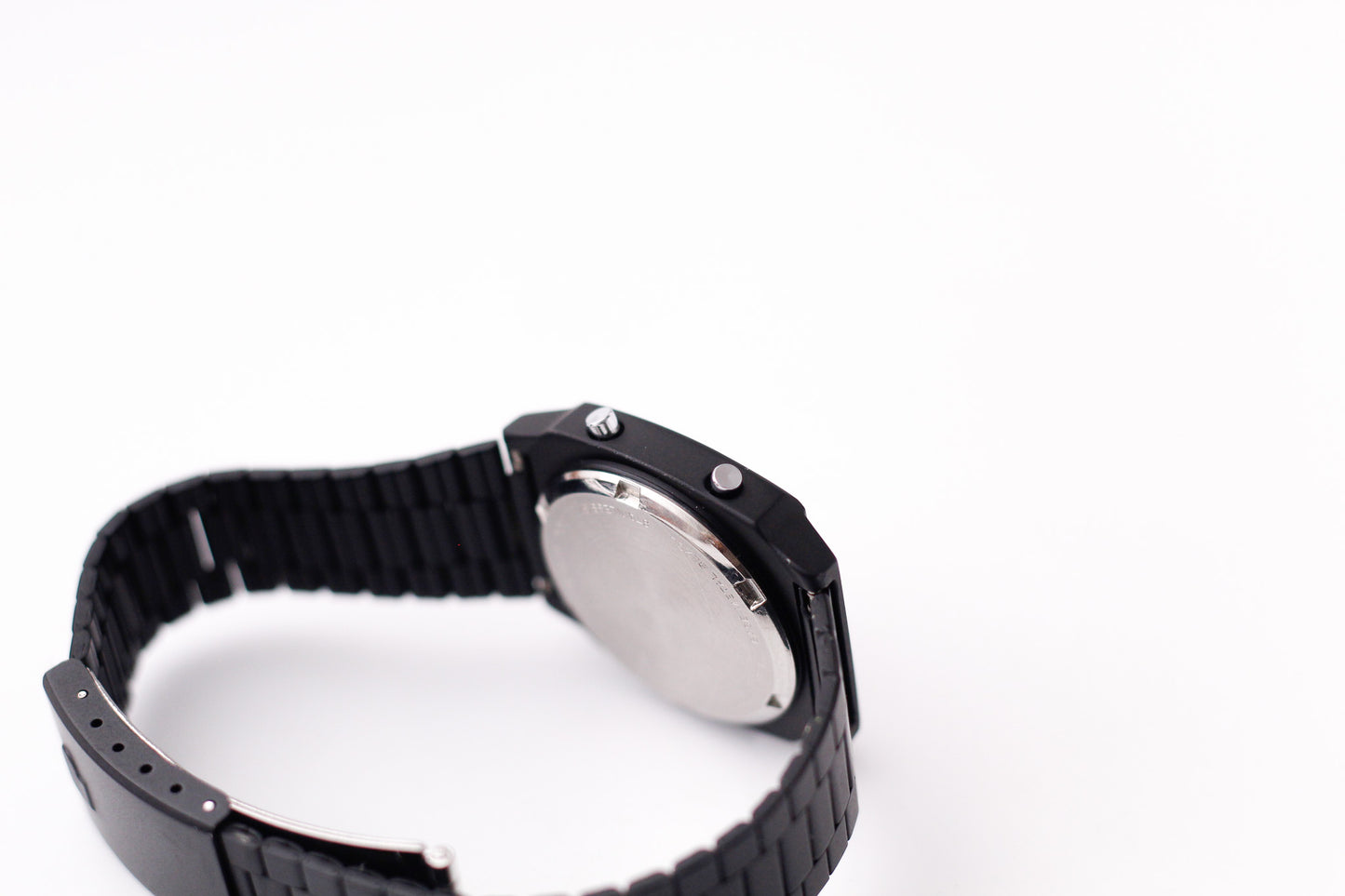 1991 Pulsar Quartz Alarm-Chronograph PVD Black Case Men's Wrist-Watch