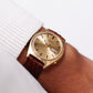 [Serviced] 1976 Seiko Automatic Golden Sunburst Dial Men's Wrist-Watch