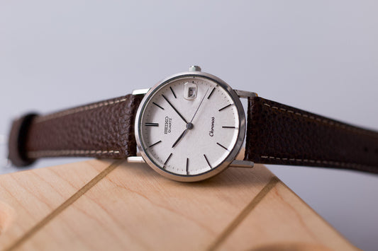 1983 Seiko Quartz Chronos Snowflake Dial Men's Wrist-Watch