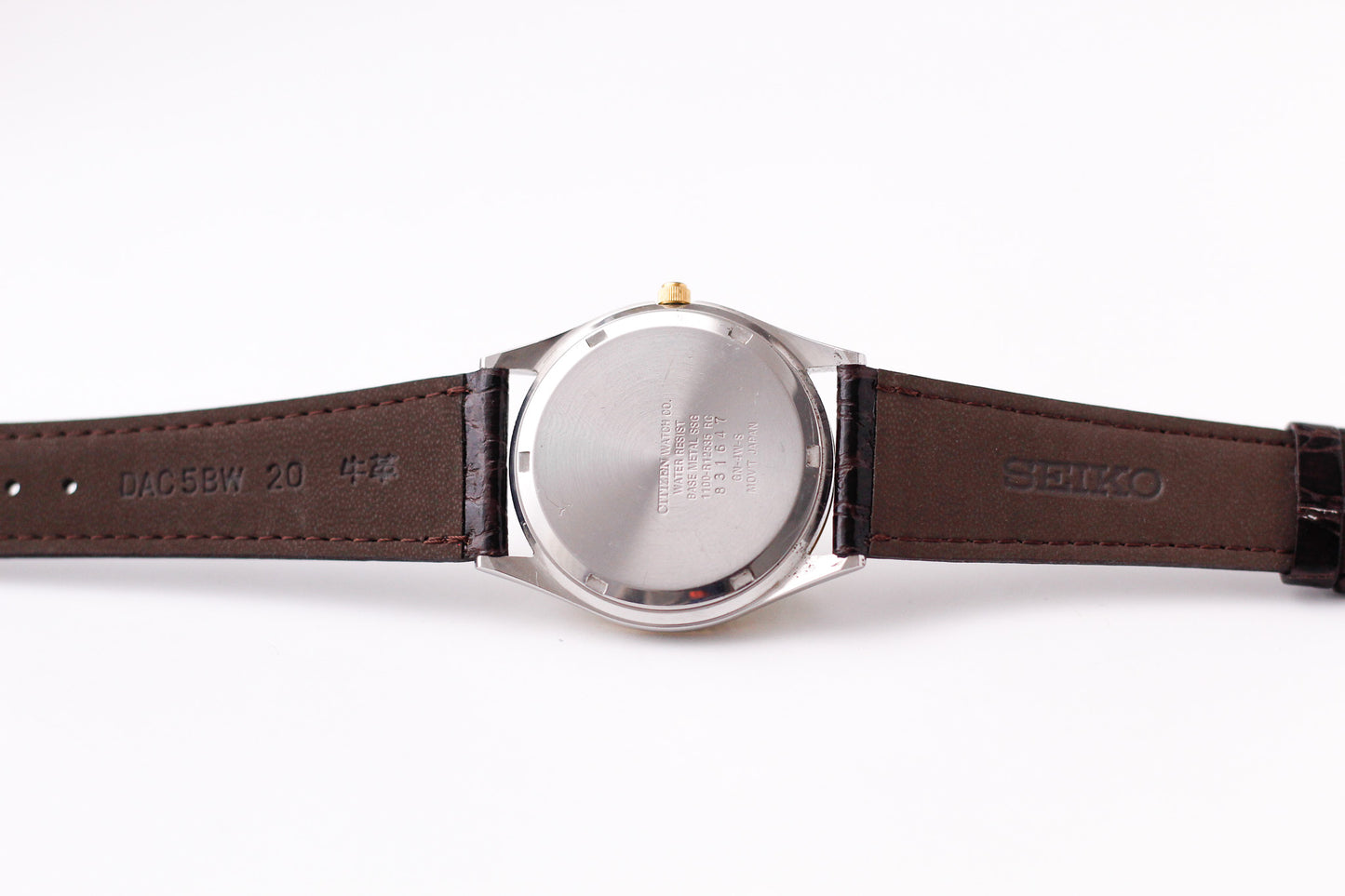 1998 Citizen Baby 'Day-Date' Champagne Sunburst Dial Two Tone Men's Wrist-Watch