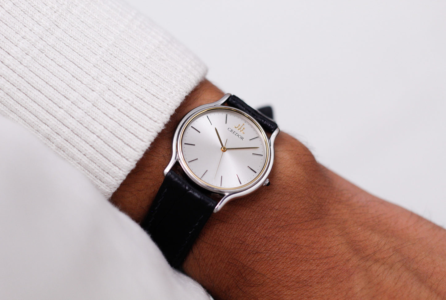 [Near Mint] 1999 Credor Quartz Radiant Silver Sunburst Dial Men's Wrist-Watch
