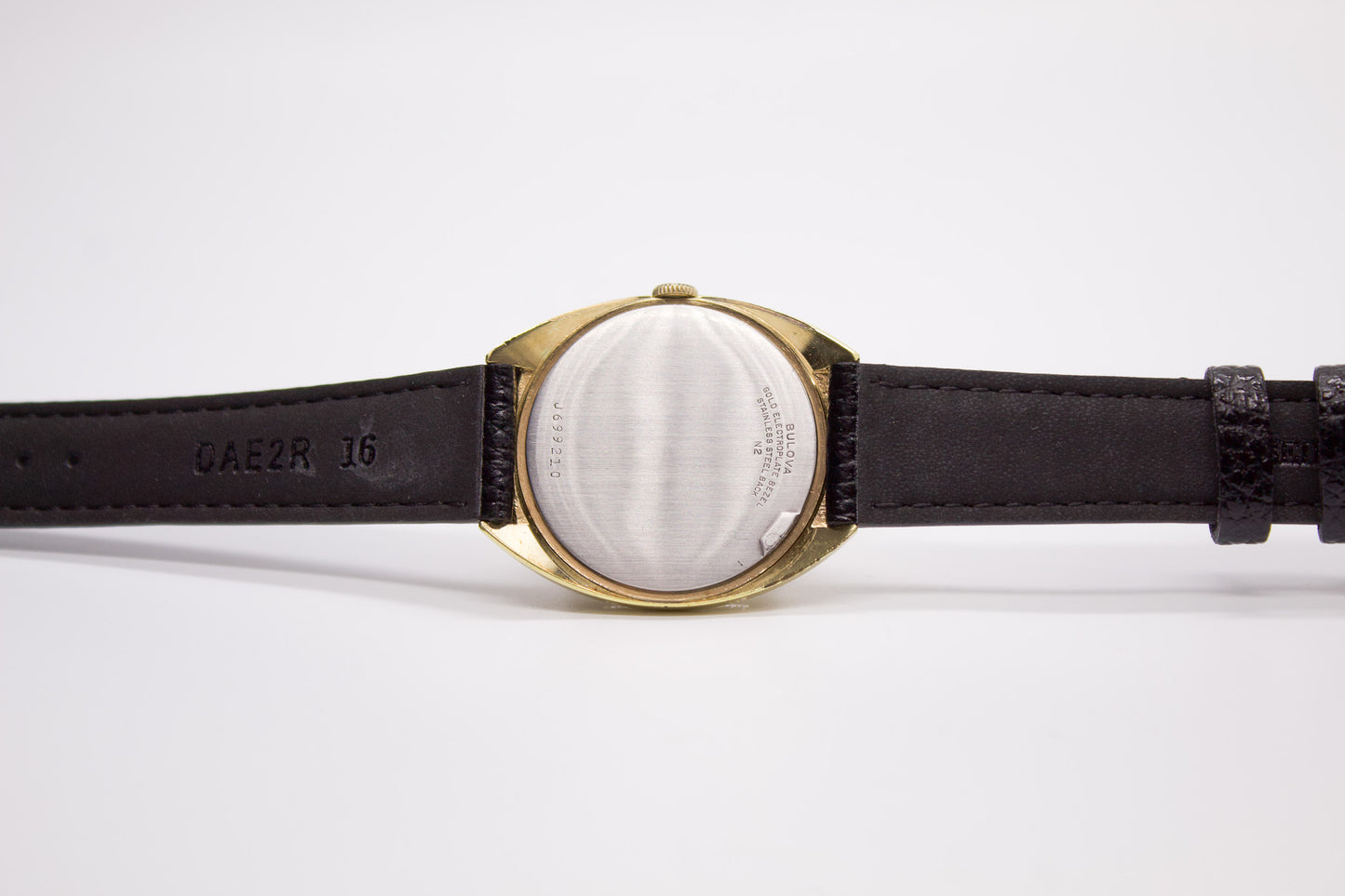 [Serviced] 1970s Bulova Mechanical Golden Birch Bark Textured Dial Men's Wrist-Watch
