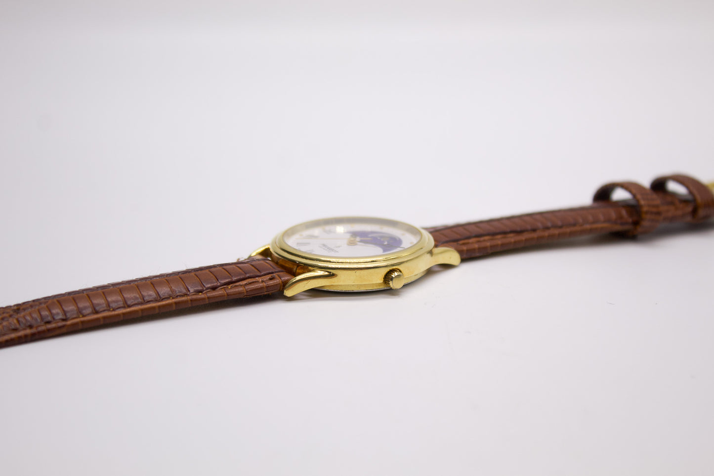 1990s Peugeot Quartz 'Moon-Phase Dial' Men's Wrist-Watch