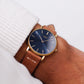 1979 Seiko Quartz Radiant Marine Blue Sunburst Dial Men's Wrist-Watch W/Box & Papers
