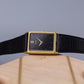 1984 Seiko Quartz Tank Inky Black Dial Men's Wrist-Watch