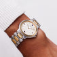 1986 Seiko Presage Quartz Light Golden Dial Two Tone Case Men's Wrist-Watch
