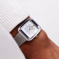 1981 Seiko Quartz Straight Grain Silver Dial Two Tone Case Men's Wrist-Watch