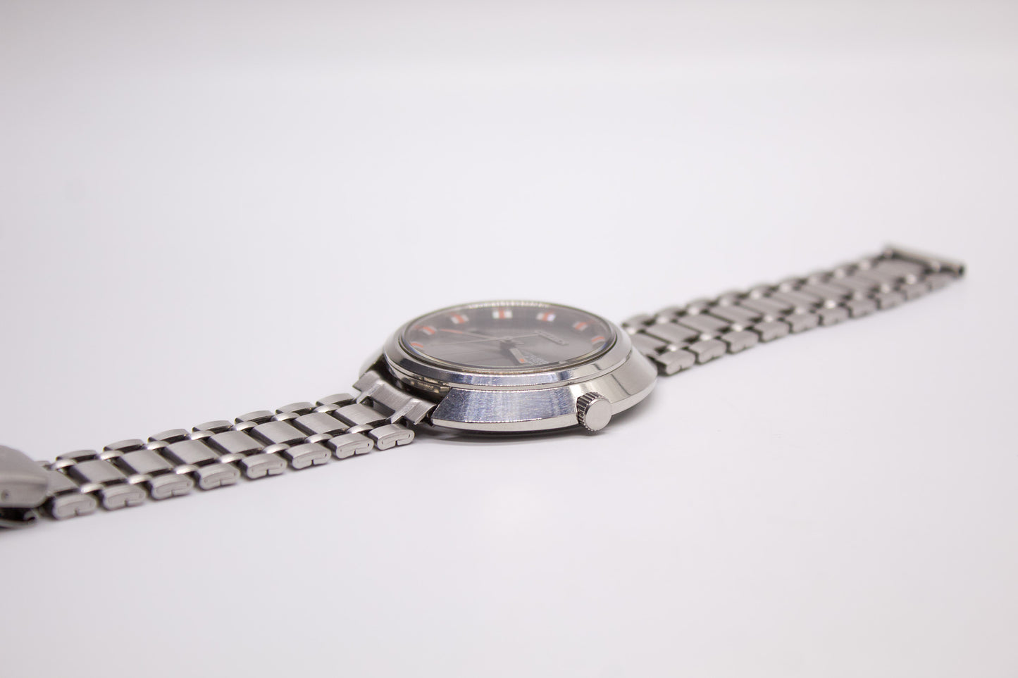 [Serviced] 1970s Citizen Automatic Gray Sunburst Dial Men's Wrist-Watch