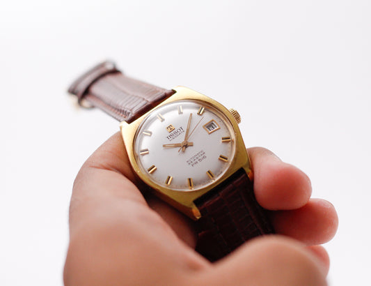 [Serviced] 1970s Tissot PR-516 Seastar Gold Toned Men's Wrist-Watch