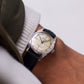 [Serviced] 1950s Elgin Shockmaster Automatic Aged Silver Dial Men's Wrist-Watch
