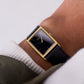1984 Seiko Quartz Tank Inky Black Dial Men's Wrist-Watch