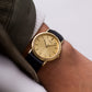 1990 Seiko Quartz Golden Sunburst Dial Men's Wrist-Watch