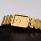 1984 Seiko Quartz Golden Dial Integrated Tank Men's Wrist-Watch W/Box & Papers