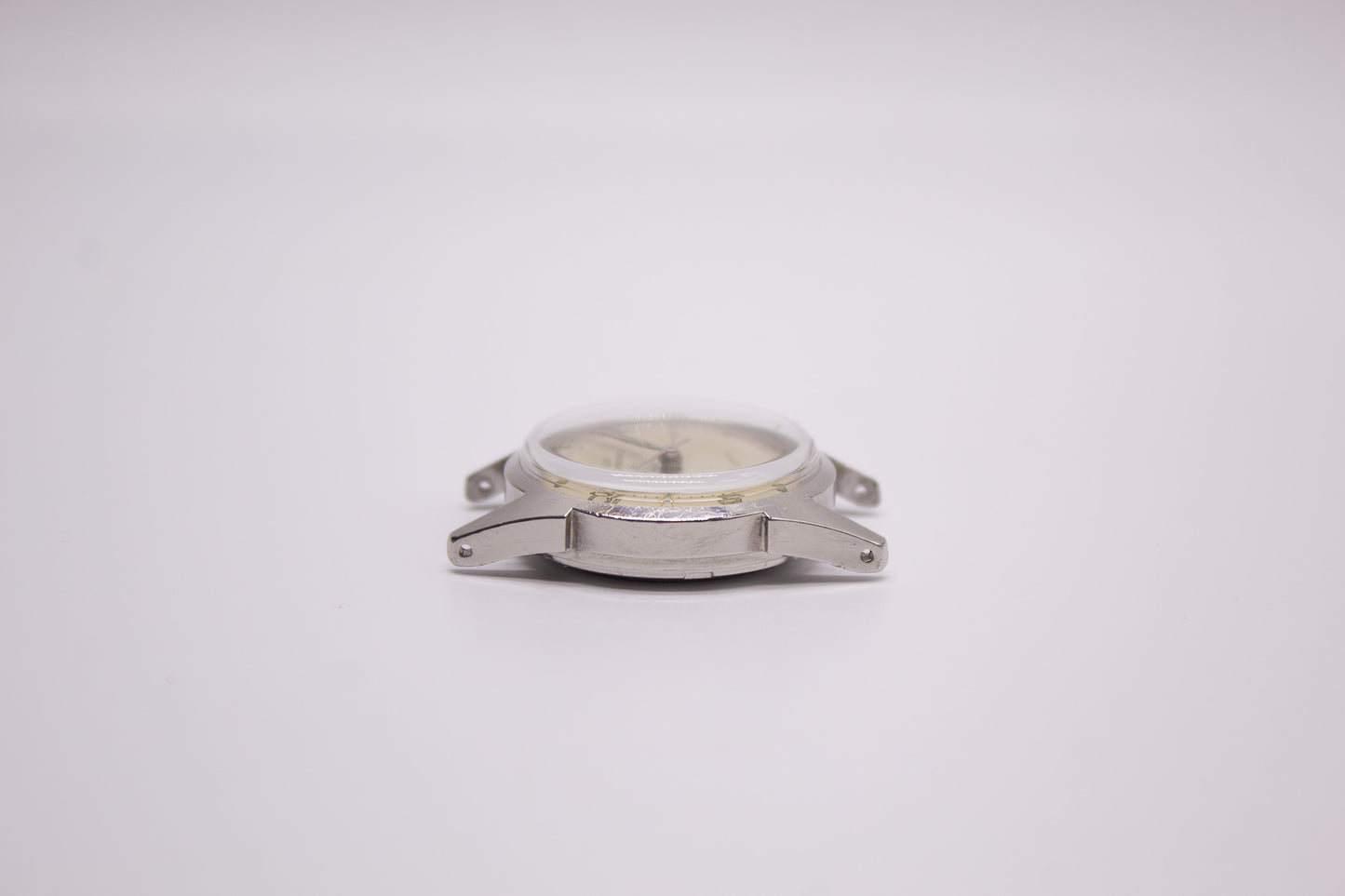 [Serviced] 1950s Elgin Shockmaster Automatic Aged Silver Dial Men's Wrist-Watch