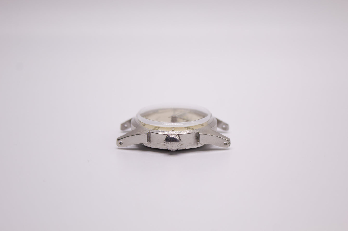 [Serviced] 1950s Elgin Shockmaster Automatic Aged Silver Dial Men's Wrist-Watch