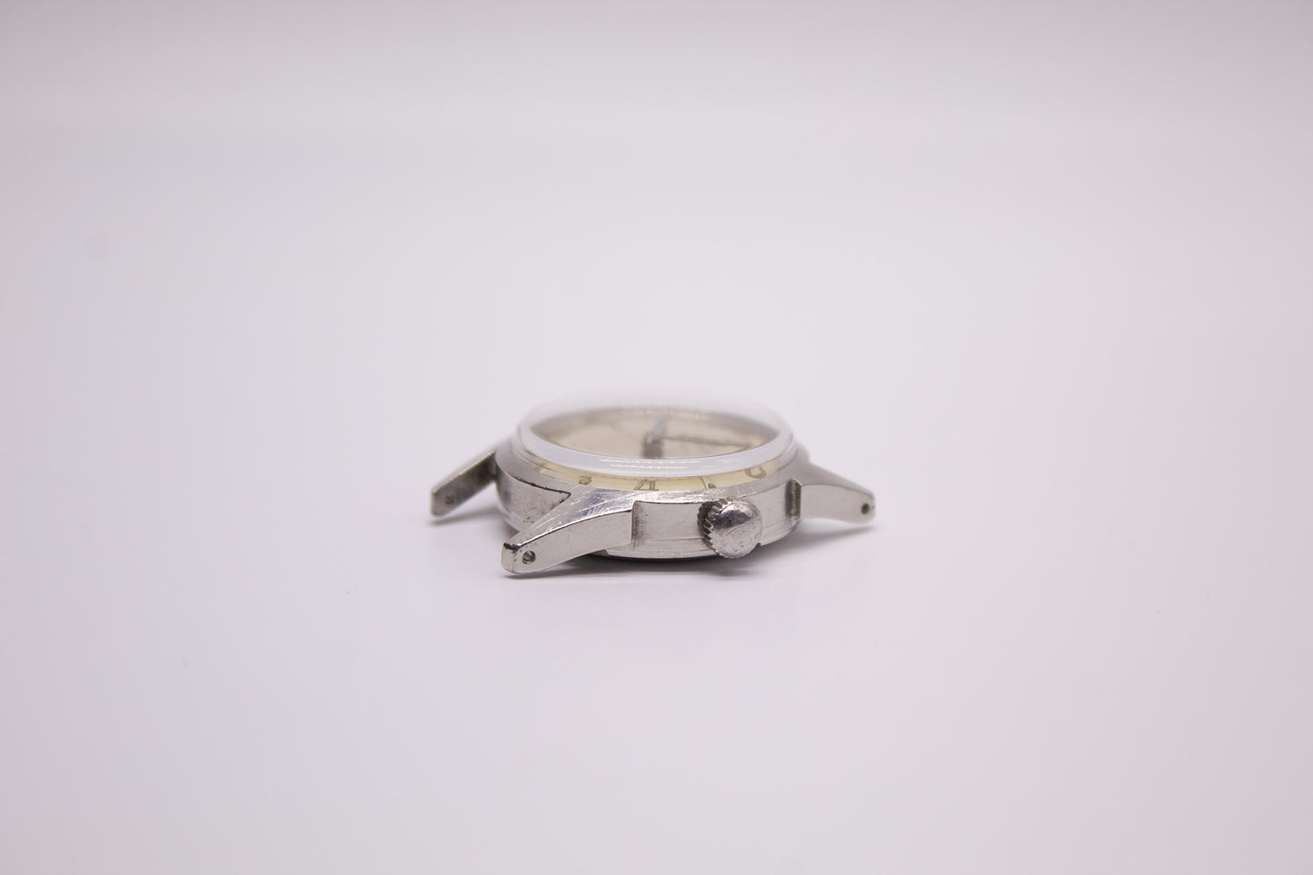 [Serviced] 1950s Elgin Shockmaster Automatic Aged Silver Dial Men's Wrist-Watch