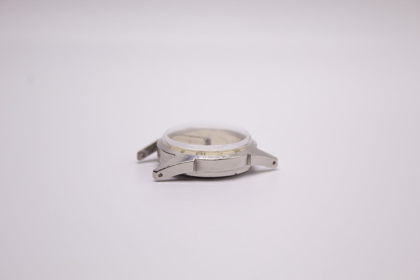 [Serviced] 1950s Elgin Shockmaster Automatic Aged Silver Dial Men's Wrist-Watch