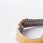 1986 Seiko Quartz Tank Straight Grain Golden Dial Men's Wrist-Watch