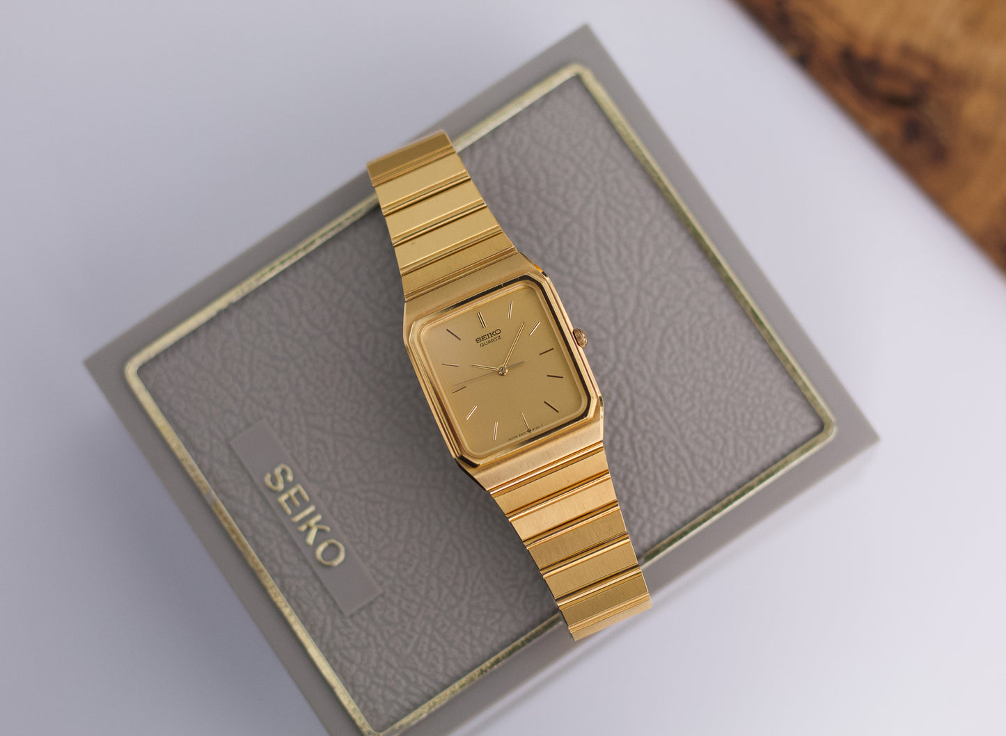 [Near Mint] 1985 Seiko 'Baby Santos' Golden Tank Men's Wrist-Watch
