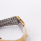 1986 Seiko Quartz Tank Straight Grain Golden Dial Men's Wrist-Watch