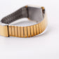 1986 Seiko Quartz Tank Straight Grain Golden Dial Men's Wrist-Watch