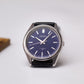 [Serviced] 1977 Seiko Mechanical Matte Blue Dial Men's Wrist-Watch