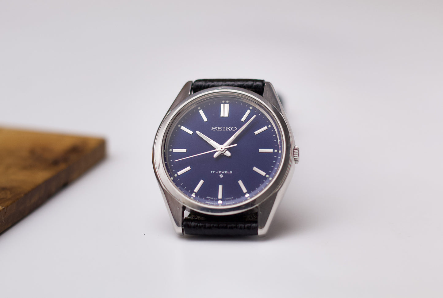 [Serviced] 1977 Seiko Mechanical Matte Blue Dial Men's Wrist-Watch