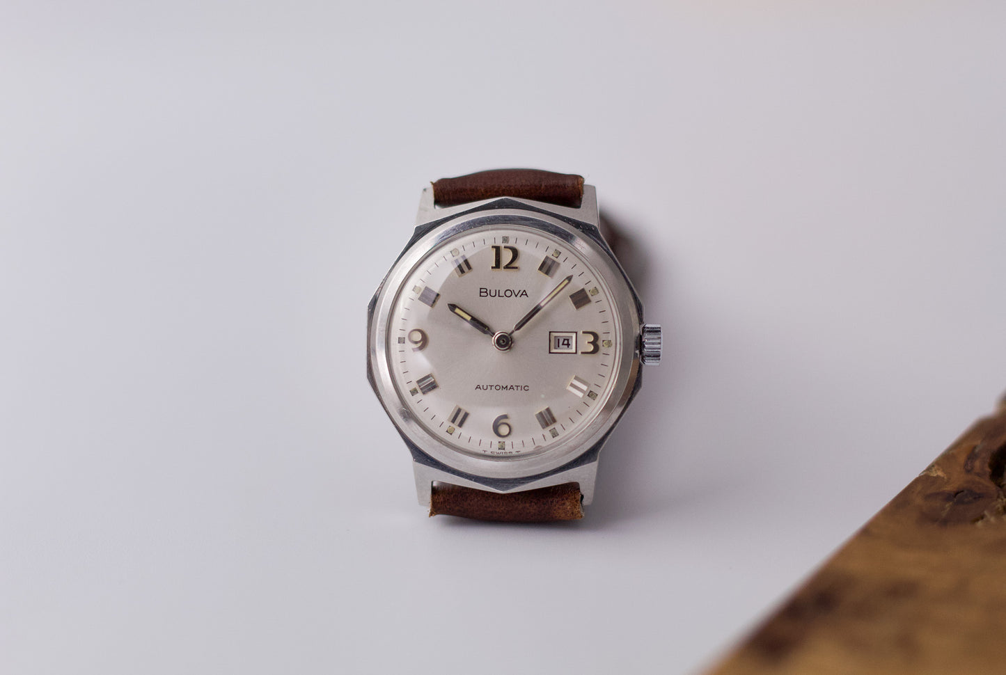 [Serviced] 1960s Bulova Automatic Silver Sunburst Wrist-Watch