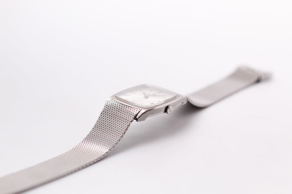 [Serviced] 1970s Universal Genève Silver Sunburst Roman Dial Men's Mechanical Wrist-Watch