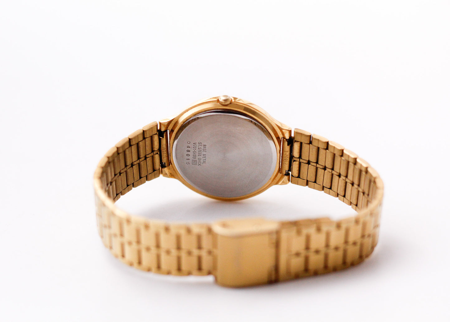 1990 Seiko Quartz Golden Sunburst Dial Men's Wrist-Watch