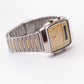 1990s Sharp Quartz Ana-Digit Golden Dial Two Tone Case Men's Wrist-Watch