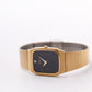 1985 Pulsar Quartz Inky Black Gemstone Dial Men's Wrist-Watch